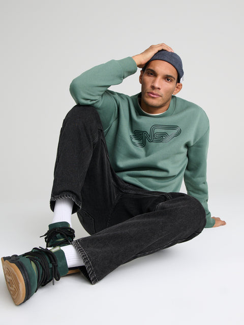 Sinsay Men's Green Printed Regular Sweatshirt|Sinsay In Lebanon