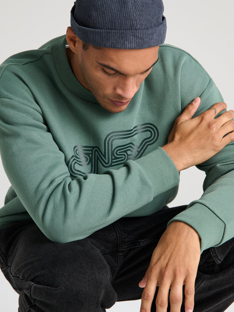 Sinsay Men's Green Printed Regular Sweatshirt|Sinsay In Lebanon