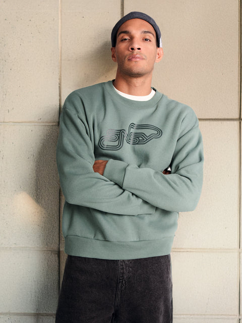 Sinsay Men's Green Printed Regular Sweatshirt|Sinsay In Lebanon