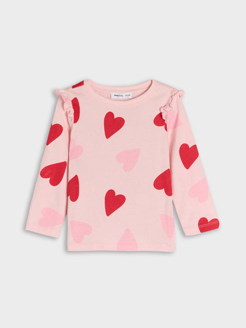 Sinsay Baby Girl's Pink Long Sleeve Blouse With Heart Print 2-Pack | Sinsay In Lebanon