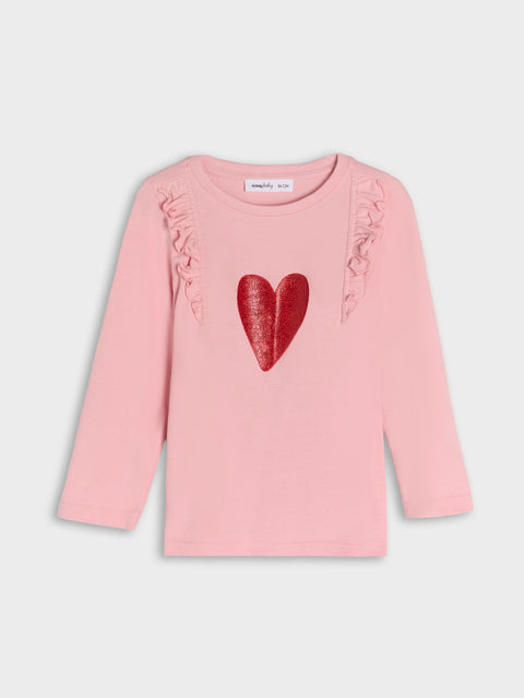 Sinsay Baby Girl's Pink Long Sleeve Blouse With Heart Print 2-Pack | Sinsay In Lebanon