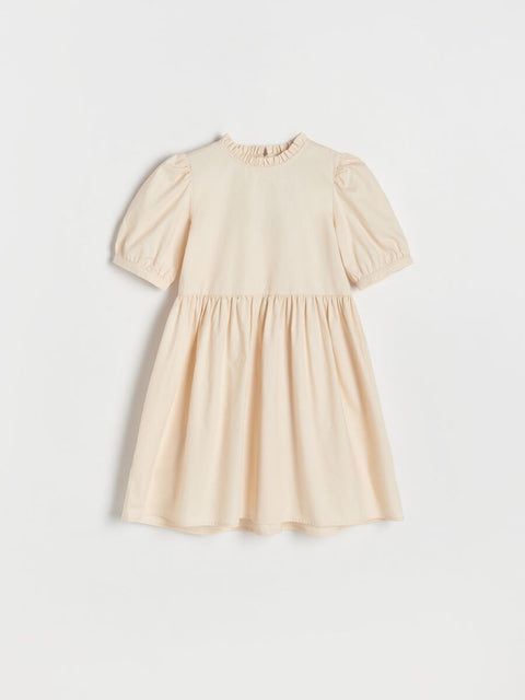 Reserved Girl's Beige Short Sleeve Dress | Reserved In Lebanon