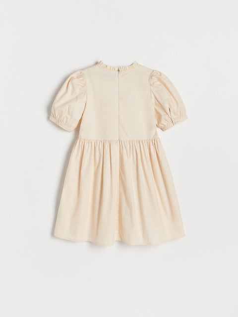 Reserved Girl's Beige Short Sleeve Dress | Reserved In Lebanon