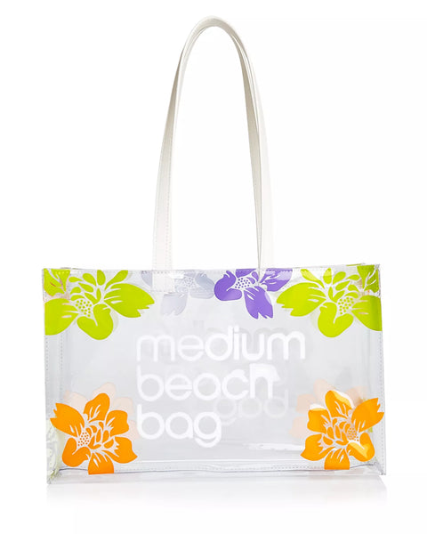 Bloomingdale's Women's Clear Floral Printed Plastic Beach Bag | Bloomingdale's In Lebanon