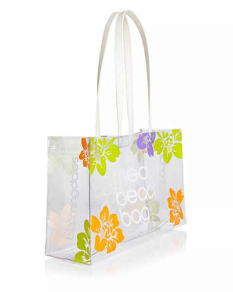 Bloomingdale's Women's Clear Floral Printed Plastic Beach Bag | Bloomingdale's In Lebanon