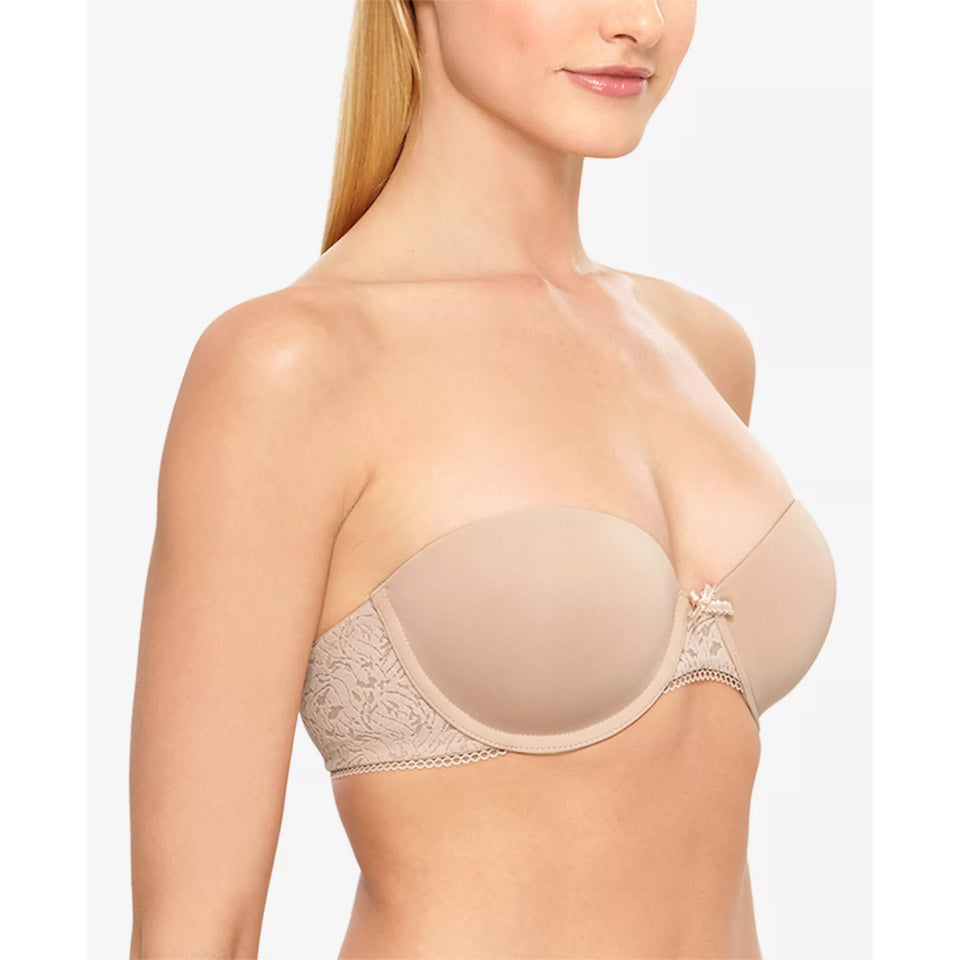 b.tempt'd by Wacoal Women's BeigeModern Method Strapless Picot-Trimmed Bra