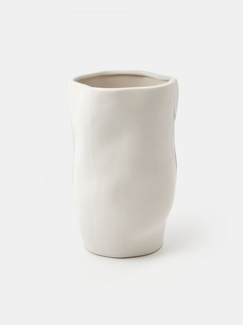Sinsay White Home Decoration Wave Ceramic Vase 15 x 25 cm| Sinsay In Lebanon