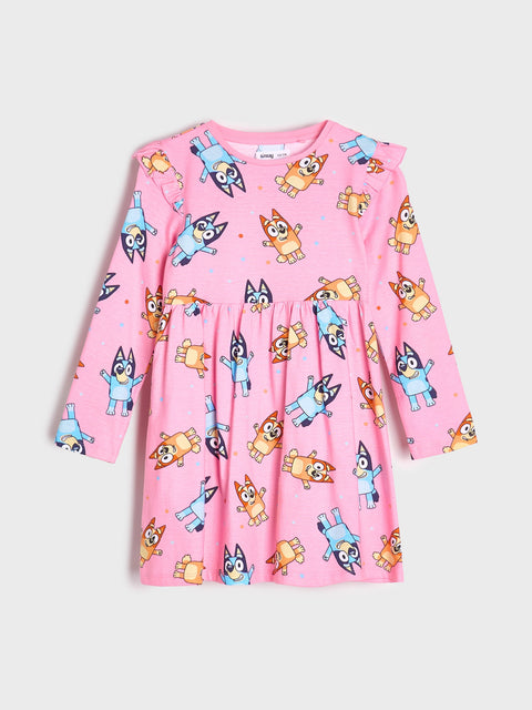 Sinsay Girl's Pastel Pink Dress With Bluey Print | Sinsay In Lebanon