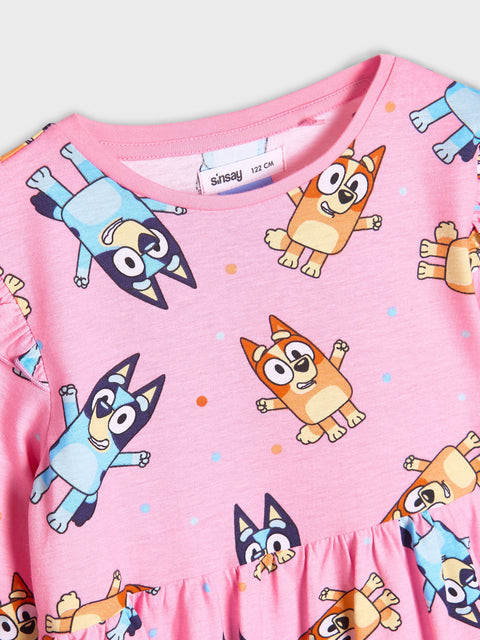 Sinsay Girl's Pastel Pink Dress With Bluey Print | Sinsay In Lebanon