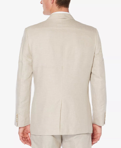 Perry Ellis Men's Beige Herringbone Linen Blazer | Perry Ellis In Lebanon