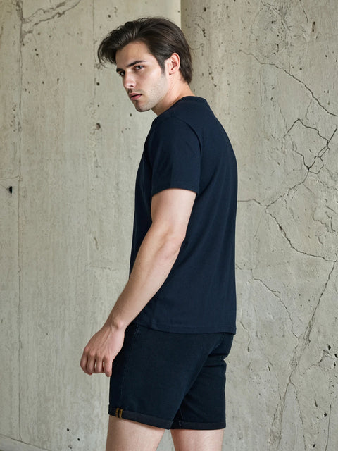 Sinsay Men's Navy Chino denim Shorts   | Sinsay in Lebanon