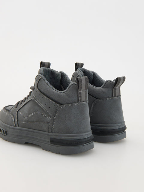 Reserved Boy's Dark Grey High-top Ankle Boots | Reserved In Lebanon