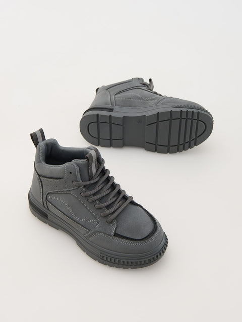 Reserved Boy's Dark Grey High-top Ankle Boots | Reserved In Lebanon