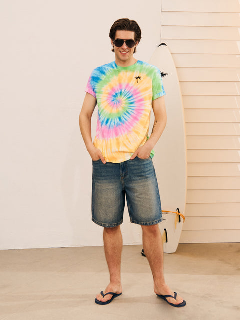 Sinsay Men's Washed Blue Denim Shorts   | Sinsay in Lebanon