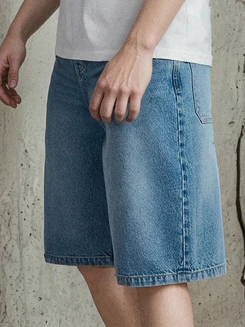 Sinsay Men's Blue Baggy denim Shorts   | Sinsay in Lebanon