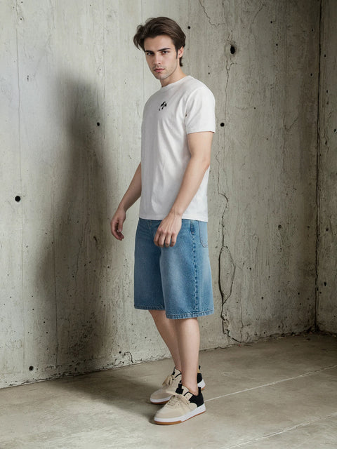 Sinsay Men's Blue Baggy denim Shorts   | Sinsay in Lebanon