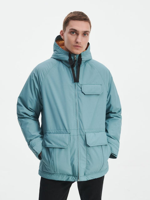 Reserved Men's Turquoise Parka Hooded Jacket | Reserved In Lebanon
