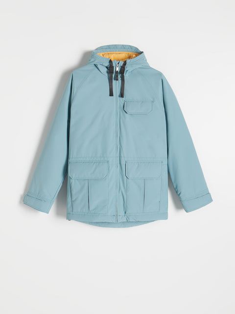 Reserved Men's Turquoise Parka Hooded Jacket | Reserved In Lebanon
