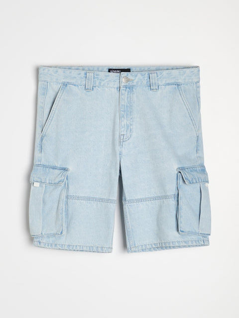 Sinsay Men's Light Blue Loose-Fit Denim Short | Sinsay In Lebanon