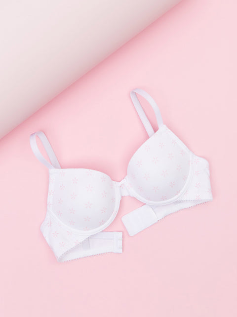 Sinsay Girl's White First Bra With Floral Print | Sinsay In Lebanon