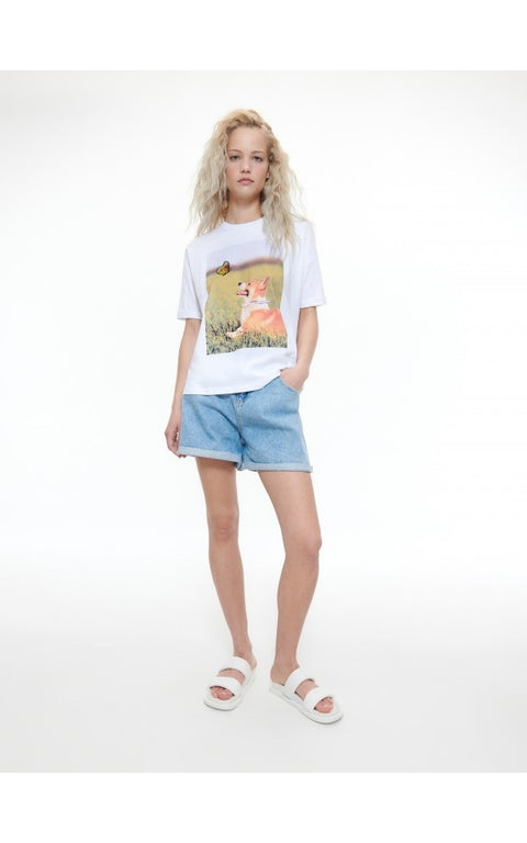 Reserved Women's White Round Neck T-Shirt | Reserved In Lebanon