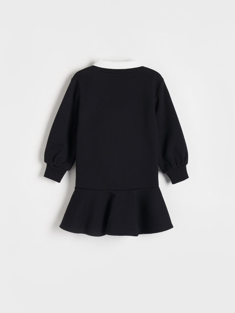 Reserved Girl's Black With White Collar Dress | Reserved In Lebanon