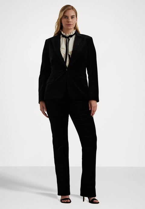Lauren Ralph Lauren Women's Black Stretch Velvet Blazer | Lauren Ralph Lauren In Lebanon