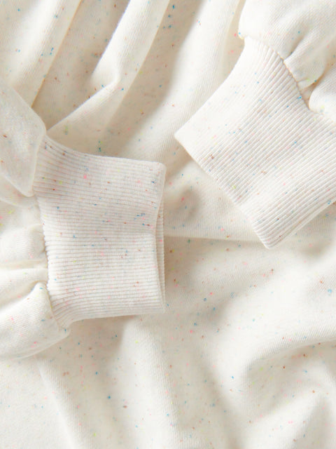 Reserved Girl's Off White Knitted Dress With Stitching | Reserved In Lebanon