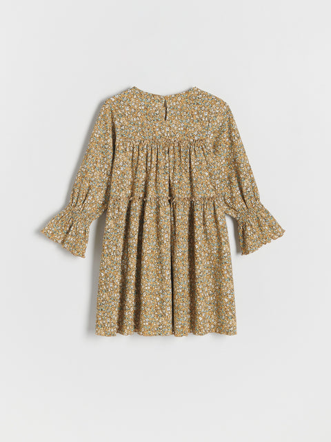 Reserved Girl's Tan Floral Dress | Reserved In Lebanon