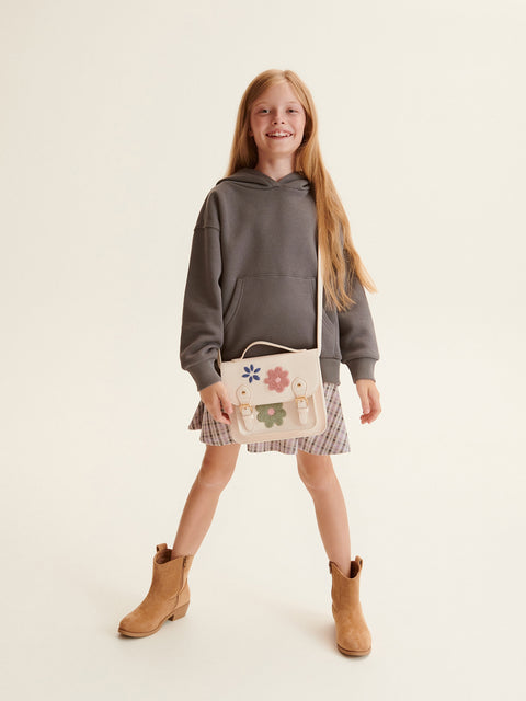 Reserved Girl's Dark Grey Hoodie With Kangaroo Pocket | Reserved In Lebanon