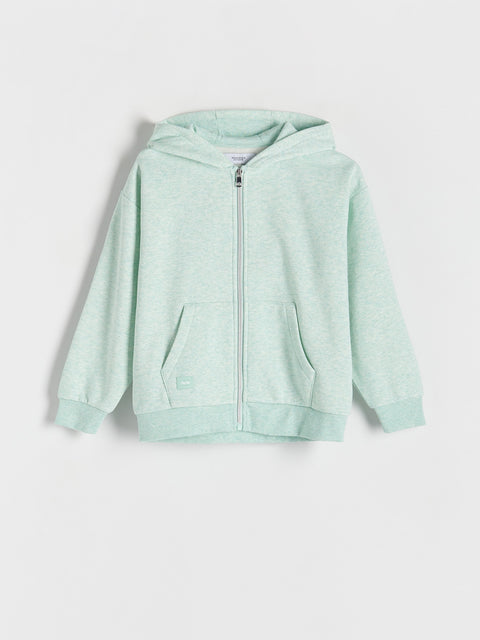 Light green hoodie on a white background