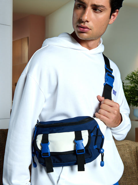 Sinsay Men's White/Blue  Belt Bag  | Sinsay in Lebanon