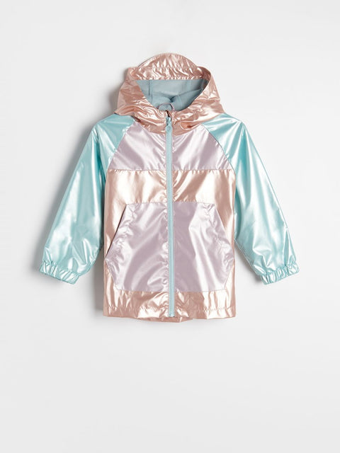Reserved Baby Girl's Multicolor Nylon Hooded Jacket |Reserved In Lebanon