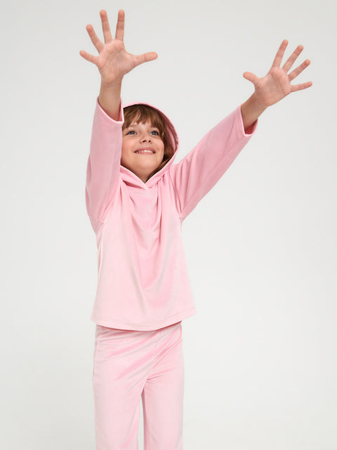 Sinsay Baby Girl's Pastel Pink Velvet Pajama Set | Sinsay In Lebanon