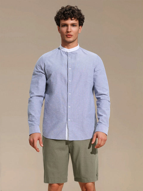 Sinsay Men's Gray Slim fit cotton Shirts   | Sinsay in Lebanon