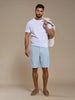 Sinsay Men's Light Blue Cargo Pockets Shorts | Sinsay In Lebanon