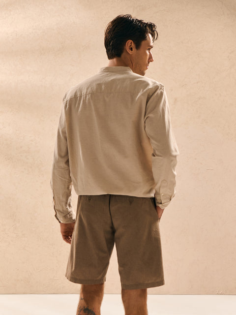 Sinsay Men's Brown Striped Loose-Fit Short | Sinsay In Lebanon