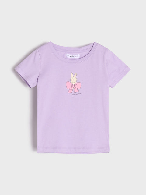 Sinsay Baby Girl's Purple & Pink Printed Pack Of 2 T-Shirts | Sinsay In Lebanon