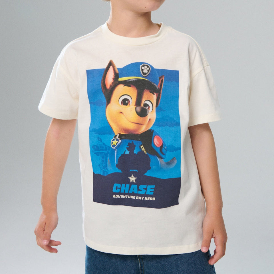 Sinsay Boy's Cream Short Sleeve Graphic Printed T-Shirt