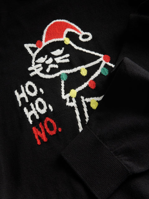 Reserved Men's Black Christmas Patterned Sweater | Reserved In Lebanon