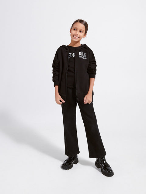 Reserved Girl's Black Wednesday Printed Jacket | Reserved In Lebanon