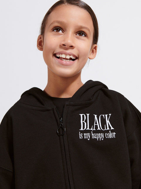 Reserved Girl's Black Wednesday Printed Jacket | Reserved In Lebanon