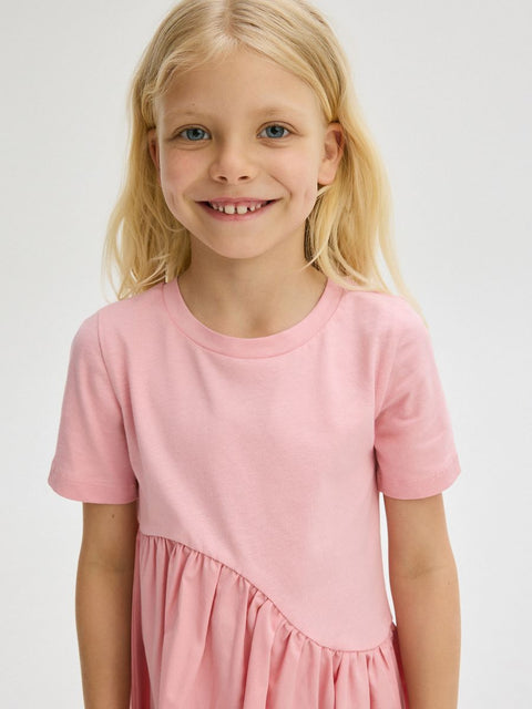 Reserved Girl's Pink Cotton Short Sleeve Dress |Reserved In Lebanon