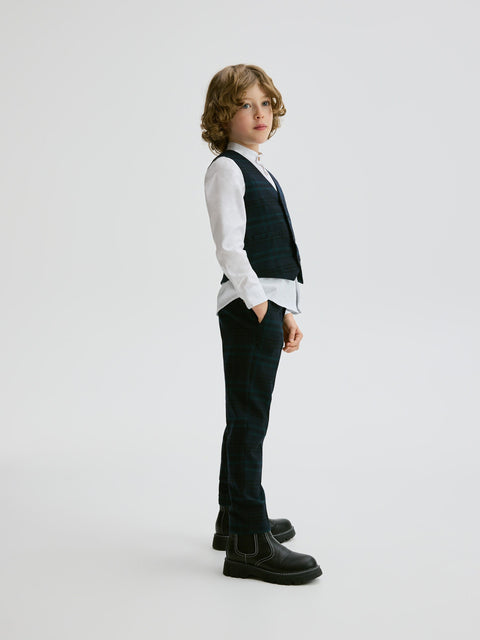 Reserved Boy's Navy Elegant Viscose Trousers | Reserved In Lebanon