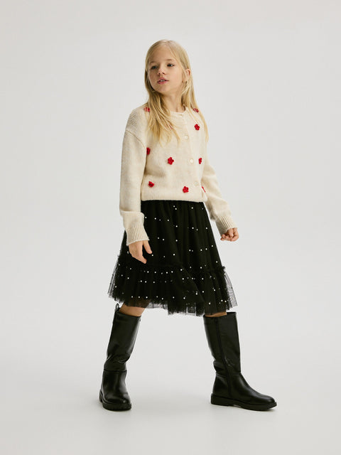 Reserved Girl's Black Faux Leather Knee-High Boots | Reserved In Lebanon