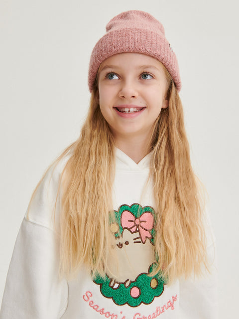 Reserved Girl's White Pusheen The Cat Christmas Hoodie | Reserved In Lebanon