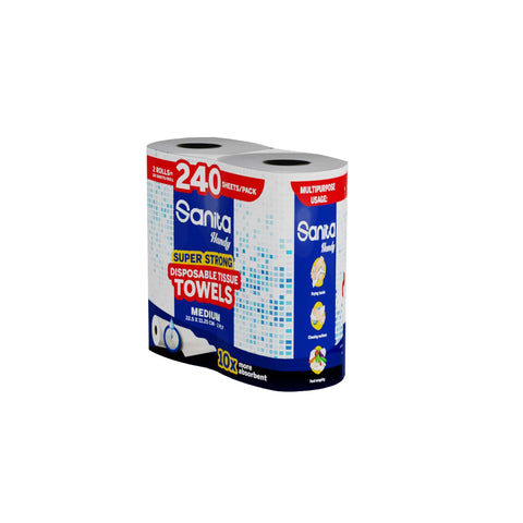 Sanita Handy Towel Medium 2 Rolls, 240 Sheets | Sanita In Lebanon