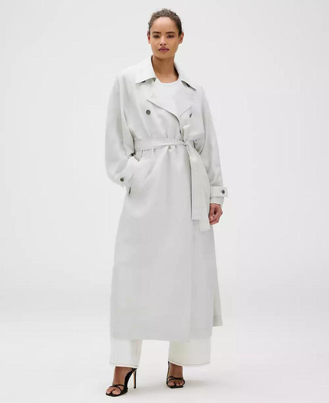 Calvin Klein Women's Off White Relaxed Double-Breasted Trench Coat | Calvin Klein In Lebanon