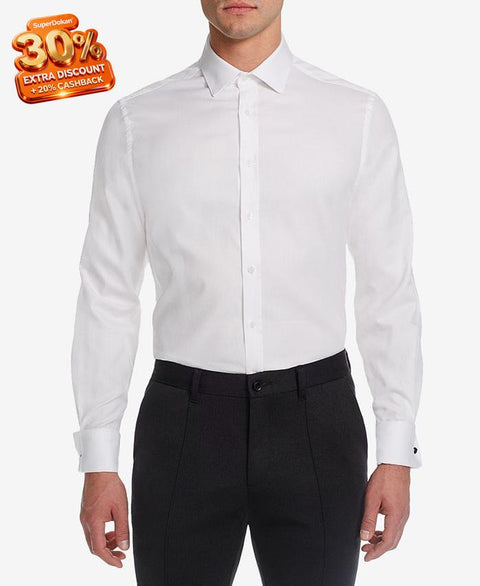 Michelsons Men's White Long Sleeve Shirts| Michelsons In Lebanon