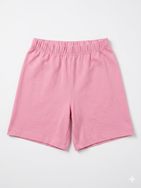 Smurf Girl's Pink Elastic Waist Short | Smurf In Lebanon